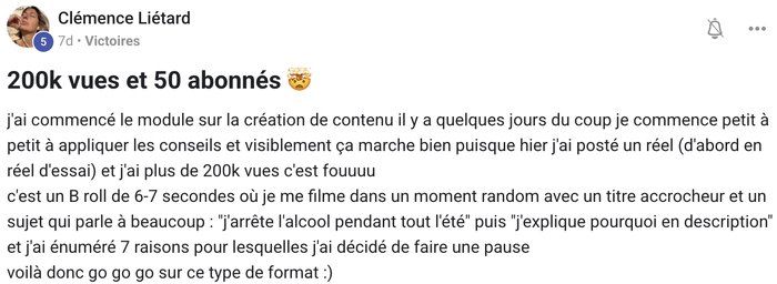 Témoignage client